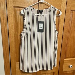 Who What Wear tank top. Lightweight fabric. White with red and black. …